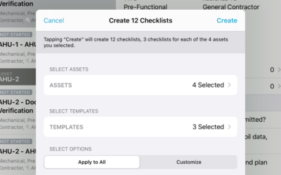 Batch Create Checklists and Tests in the Field